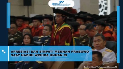 Apresiasi dan Simpati Menhan Prabowo Saat Hadiri Wisuda Unhan RI