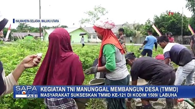 Masyarakat Ikut Sukseskan TNI Manunggal Membangun Desa ke-121 di Kodim 1509 Labuha!