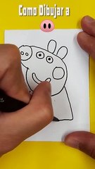 how to draw peppa pig - Como Dibujar A Peppa Pig #short  #shorts