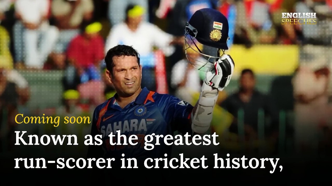 ENGLISH SPEECH _ SACHIN TENDULKAR- From Dreams to Reality (English Subtitles)