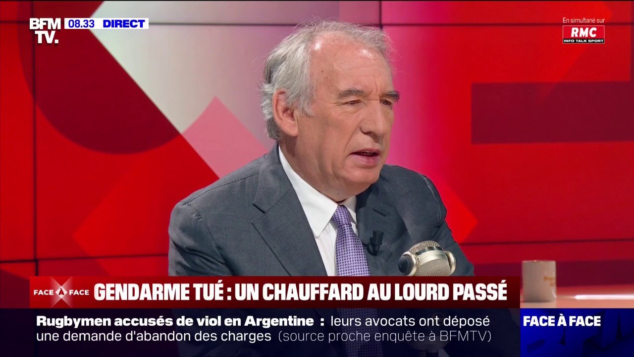 "Ça n'est pas normal": François Bayrou réagit à la carte de séjour obtenue par le chauffard qui a tué le gendarme à Mougins