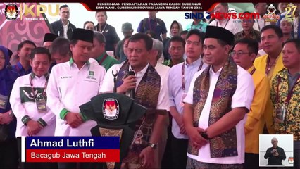 Скачать видео: Ahmad Luthfi dan Gus Yasin Resmi Daftar Pilgub Jateng 2024