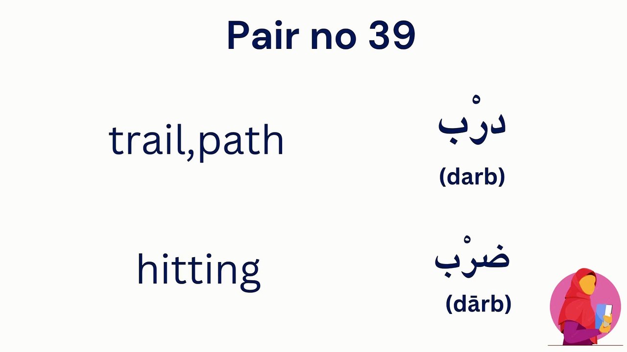 Arabic vocabulary 39 | confusing words | learn Arabic