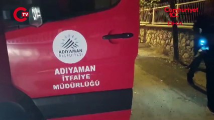 Demir parmaklıklara sıkışan köpek kurtarıldı