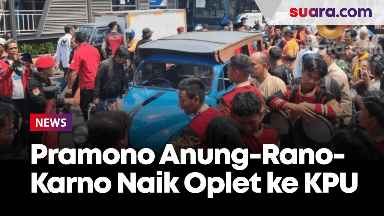 Naik Oplet 'Si Doel', Pramono Anung-Rano Karno Daftar Pilkada DKI