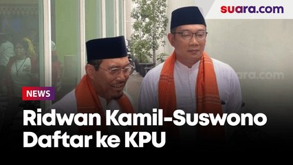 Diiringi Pawai Musik Khas Betawi dan Ondel-ondel, Ridwan Kamil-Suswono Daftar Ke KPU DKI