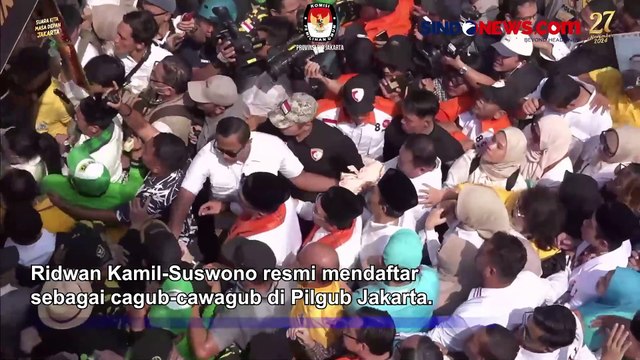 Kenakan Pakaian Khas Betawi, Ridwan Kamil dan Suswono Resmi Daftar Pilgub Jakarta