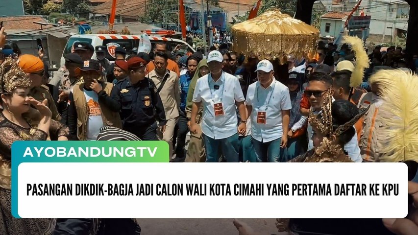 Pasangan Dikdik-Bagja Jadi Calon Wali Kota Cimahi yang Pertama Daftar ke KPU