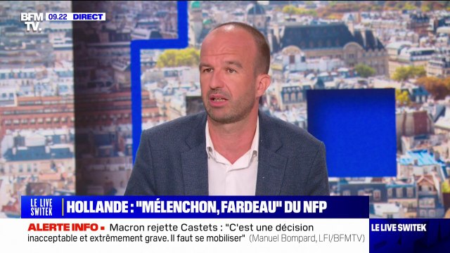 Manuel Bompard (LFI): Nous censurerons tout autre gouvernement que celui du NFP conduit par Lucie Castets