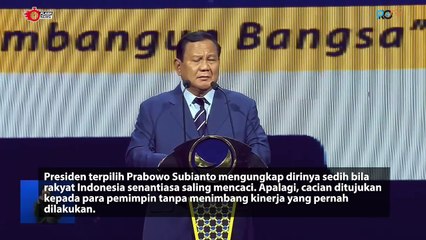 Pidato di Kongres NasDem Prabowo Saya Sedih Kalau Kita Punya Tradisi Caci Maki