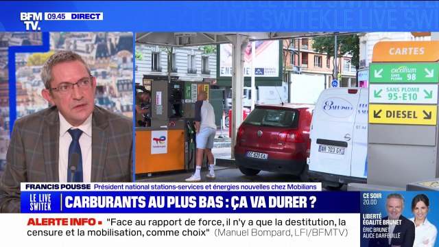 Carburants: dans certaines régions son prix est au plus bas à 1,50€, explique Francis Pousse président des stations-services chez Mobilians