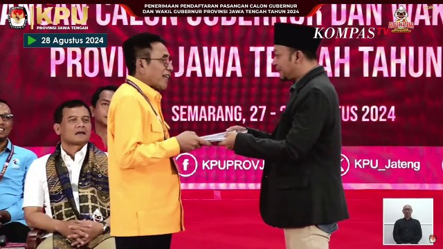 [FULL] Ahmad Luthfi-Taj Yasin Daftar Pilkada Jateng, Didampingi Gibran Rakabuming ke KPU