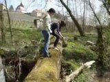 Traversée du pont de bois xD