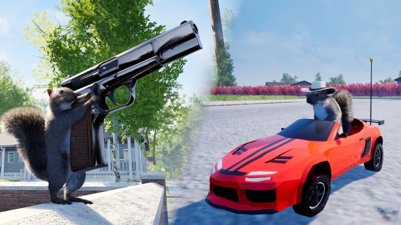 Der komplette Sandbox-Irrsinn Squirrel With a Gun verrät im neuen Trailer den Release