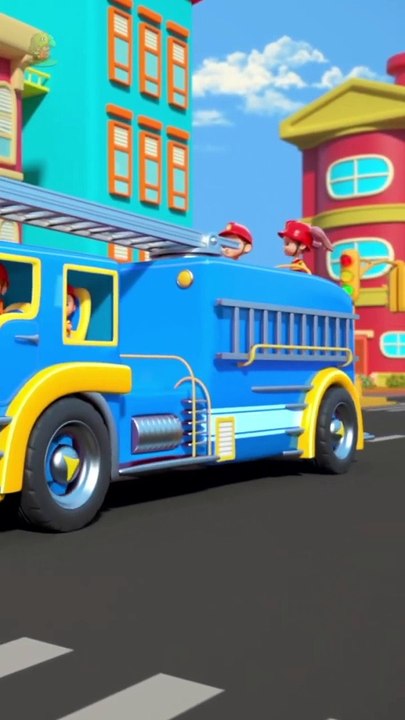 Wheels On The Firetruck  #viral #trending #kids #babysongs #shorts  #cartoonvideos #kidsmusic