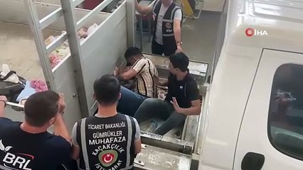 Kaçak göçmenler öyle bir yere saklandı ki yakalandıklarına kendileri de şaşırdı