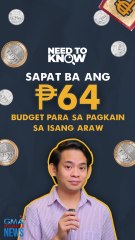 Sapat ba ang P64 para sa pagkain sa isang araw? | Need to Know