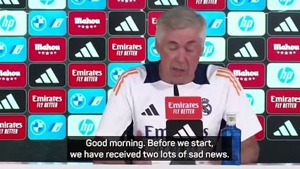 Ancelotti sends condolences to Izquierdo and Eriksson's families