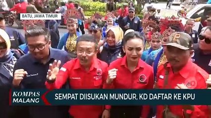 Download Video: Sempat Diisukan Mundur, KD Daftar ke KPU untuk Pilkada Kota Batu