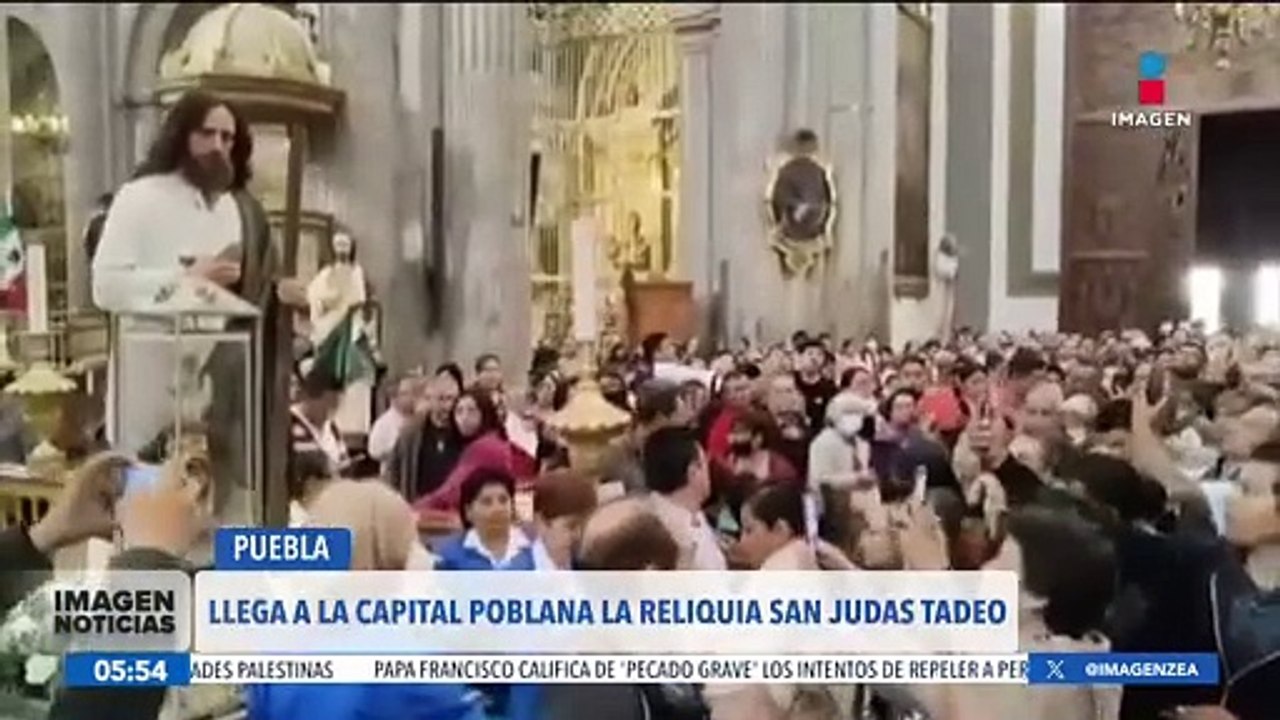 Reliquia de San Judas Tadeo llega a la capital de Puebla