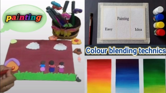 Easy Painting Techniques for Beginners | watercolor painting ideas|Drawing Hacks when you’re bored