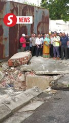 Kg Kerinchi drain collapse caused by sewage system, IWK carrying out remedial work
