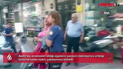 Kenti karıştıran olay! Ortalığı birbirine katan kadın, yakalanınca küfretti
