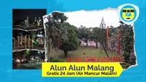 Alun Alun Malang : Gratis 24 Jam (Air Mancur Malam)