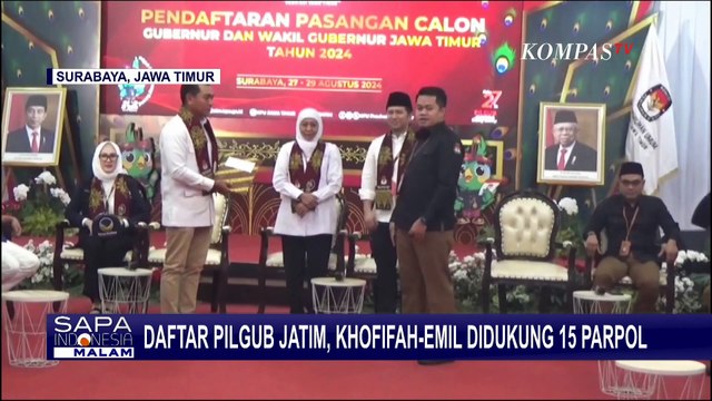 Pilgub Jatim: Khofifah-Emil Daftar, Luluk Nur Hamidah-LukmanulTes Kesehatan, PDIP Usung Rismaharini