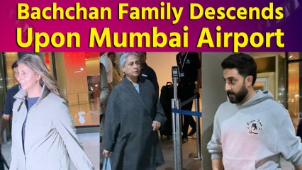 Mumbai Airport Buzzes as Bachchan Family Arrives