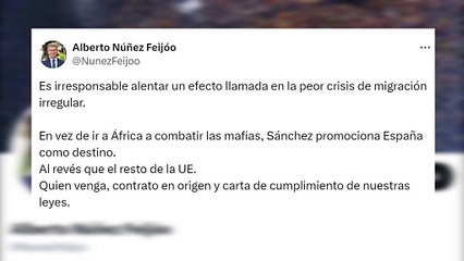 Feijóo acusa a Pedro Sánchez de ir a África a promocionar "España como destino"