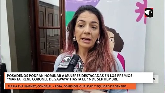 Posadeños podrán nominar a mujeres destacadas en los premios “Marta Irene Coronel de Sawaya” hasta el 16 de septiembre