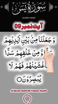 Al-Quran - Surah 36 - Yaseen - Ayah 9 | daily tilawat quran | hafiz salman ali