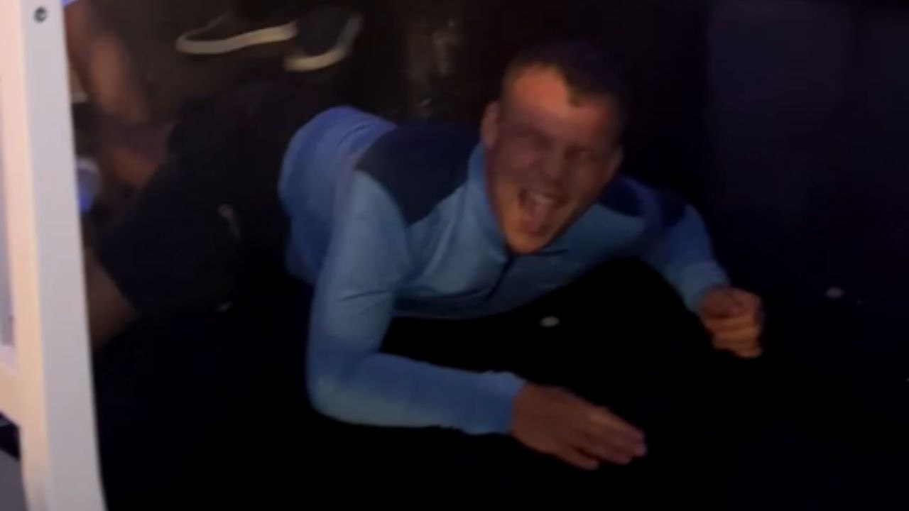 Party night turns hilarious after boy's dance move ends in a quick recovery