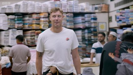 Freddie Flintoff makes cheeky joke during Indian tailor suit fitting in Field Of Dreams