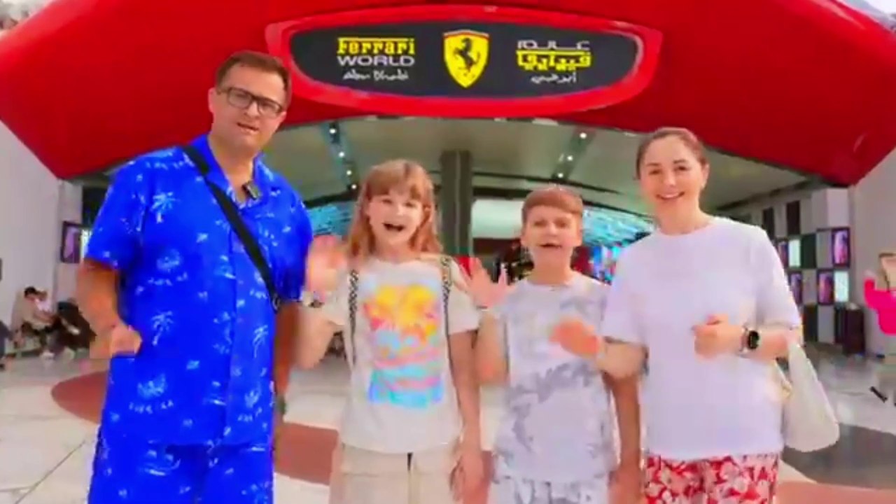 Diana and Roma - Amazing Ferrari World Visit of Diana and Family