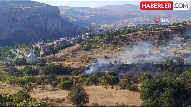 Çemişgezek'teki yangın yerleşim yerlerine sıçramadan söndürüldü