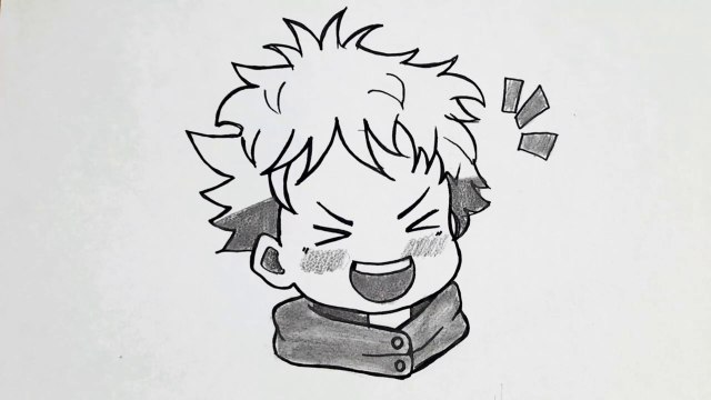 Easy anime drawing __ How to draw cute anime boy step-by-step