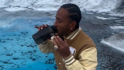 Ludacris drinks water from glacier prompting health concerns from fans