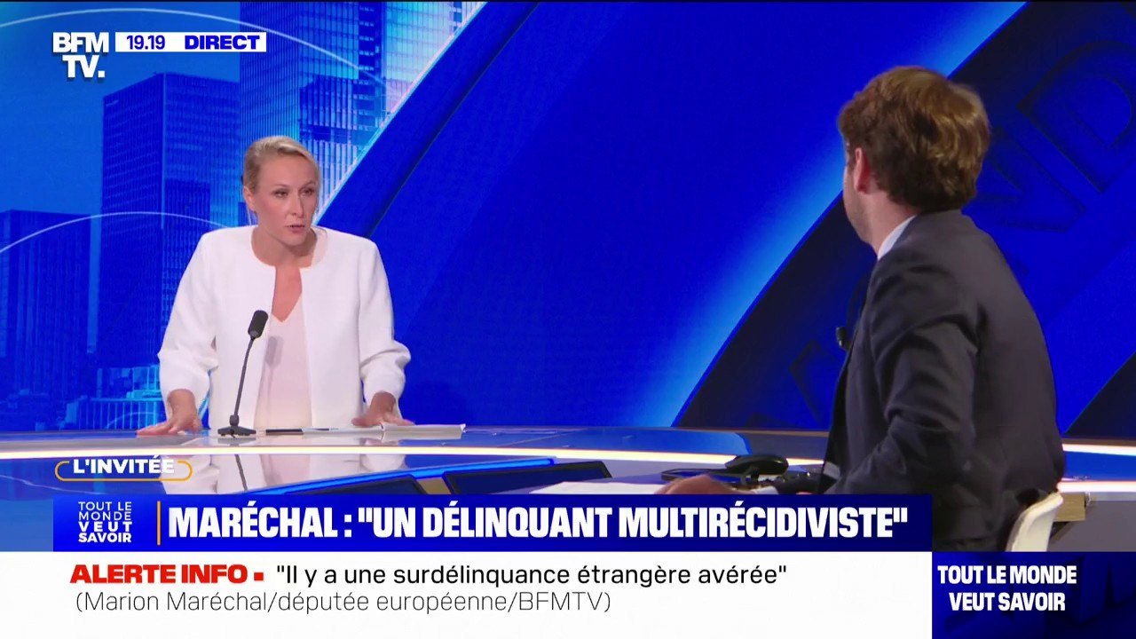 Marion Maréchal: "Je ne suis pas pour la restauration de la peine de mort, je suis pour l'application de la perpétuité réelle"