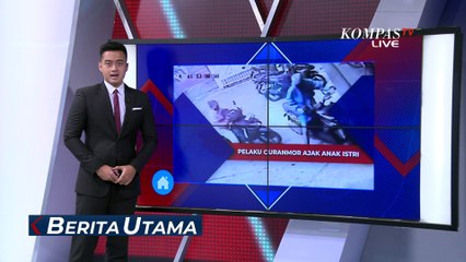 Terekam CCTV! Pelaku Curanmor Bawa Istri dan Anak saat Beraksi di Pulogadung