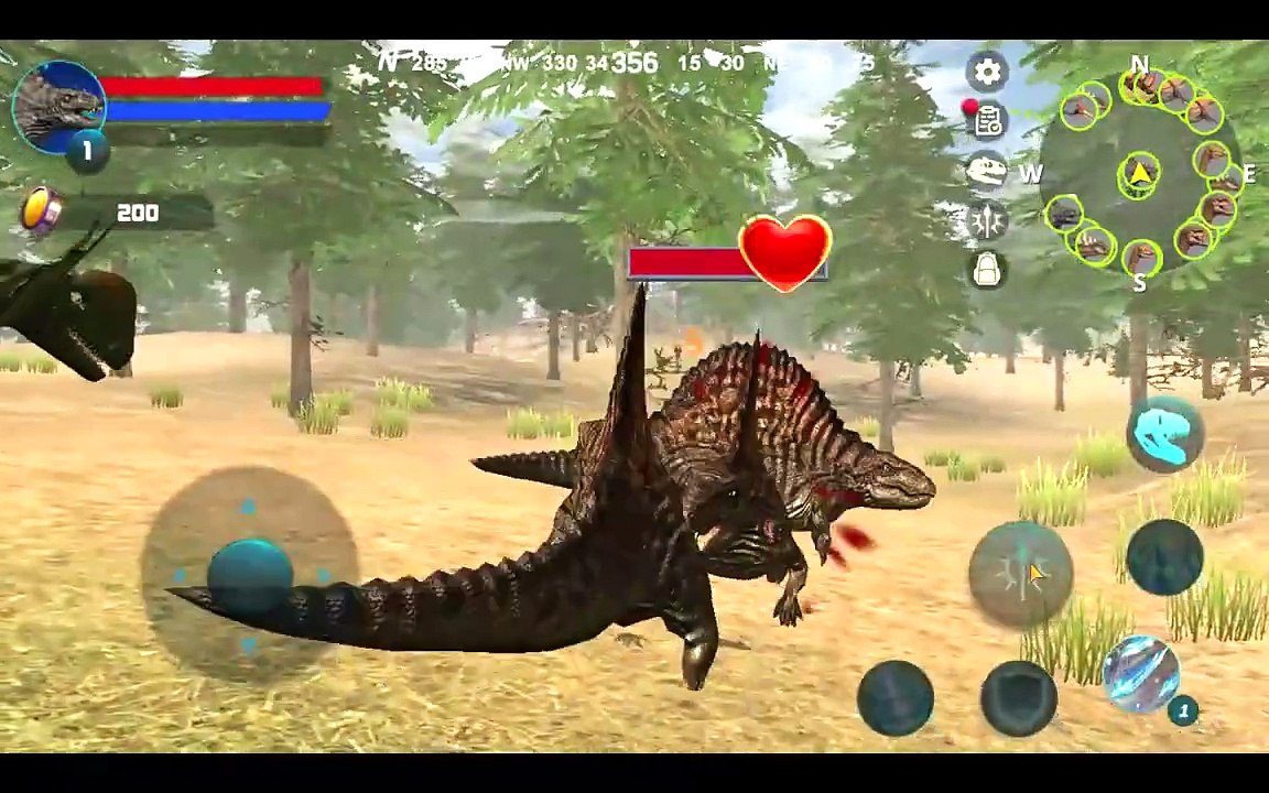 Fierce dinosaur fight in Dimetrodon simulator game - Part 1