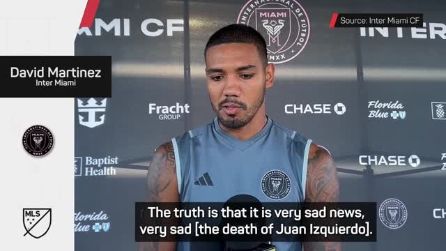 David Martinez sends condolences to Juan Izquierdo's family