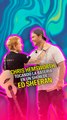 Chris Hemsworth tocando la batería en un show de Ed Sheeran