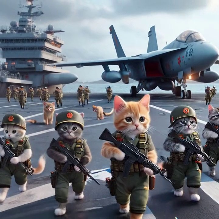 Cute cat is a soldier  #shorts #cute #cat