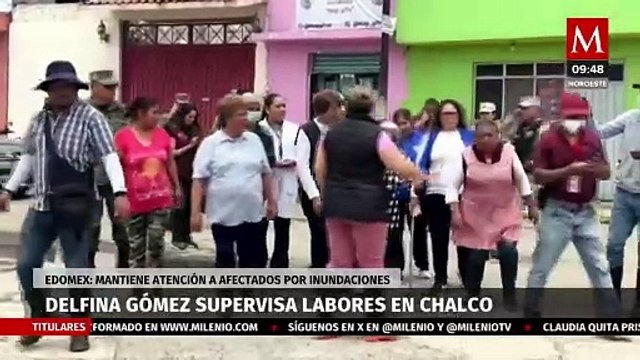 Delfina Gómez vuelve a visitar Chalco para supervisar labores