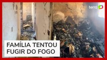 Imagens mostram destruição em apartamento de família que morreu ao pular de prédio em chamas