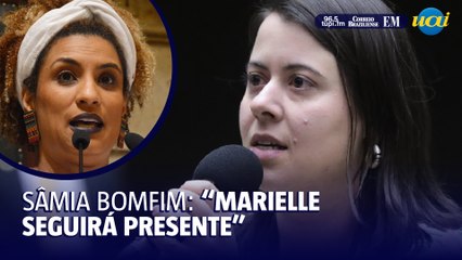 Sâmia se emociona ao falar sobre o caso Marielle