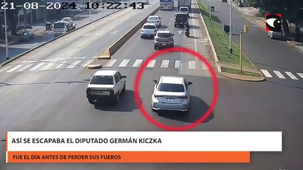 Así se escapaba el diputado Germán Kiczka