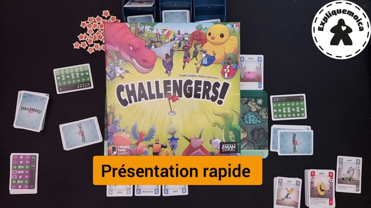 CHALLENGERS présentation rapide du jeu en français présentée par #expliquemoica #ZMANGAMES